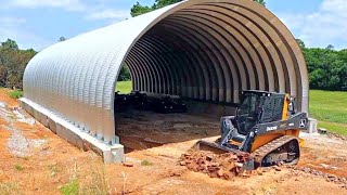 Complete Quonset Hut Build  From Site Prep to the Final Arch [upl. by Ahsirtal421]