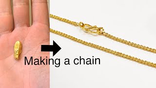 How a Chain is Made  How to Make a Chain  Gold Jewelry Making  How its Made  4K Video [upl. by Harobed]