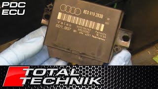 How to Remove Rear Parking PDC Sensor ECU Control Module  Audi A4 S4 RS4  B6 B7  20012008 [upl. by Piderit]