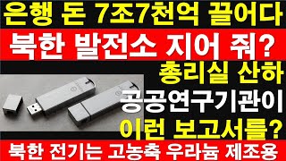 은행 돈 7조7천억 끌어다 북한 발전소 지어 줘 북한 전기는 고농축 우라늄 제조용 총리실 산하 공공연구기관경사연이 이런 보고서를 RNB 레지스탕스TV 정광용TV [upl. by Bastien380]