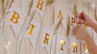 a simple birthday decoration idea at home 🕊 [upl. by Nadean298]