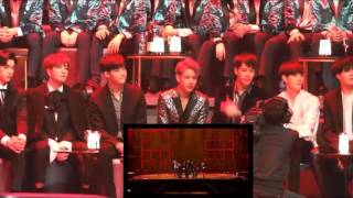 GOT7 full reaction to BTS Intro  Fire MAMA 2016 [upl. by Aitas]