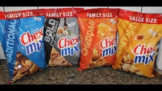 Chex Mix Traditional Bold Cheddar amp Honey Nut Review [upl. by Anayrb780]