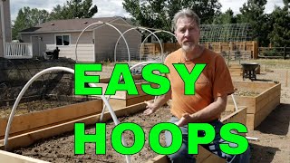 How to Make Hoops for Raised Beds 4 Ways [upl. by Elsbeth880]