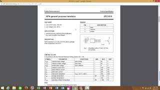 CBĐT Cách đọc datasheet NPN Transistor C1815 28 [upl. by Aloise]