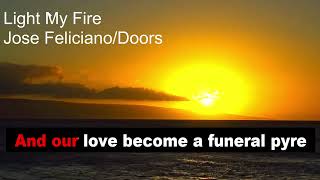 Light My Fire  Jose FelicianoDoors karaoke [upl. by Tabitha]