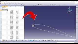 How to import Airfoil coordinates from Excel to CATIA V5 [upl. by Bartlett290]