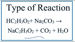 Type of Reaction for HC2H3O2  NaHCO3  CH3COONa  CO2  H2O [upl. by Annoik]