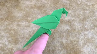 ORIGAMI PARROT  ORIGAMI BIRD  DIY EASY [upl. by Whall]