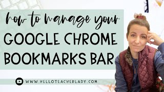 How to FINALLY organize your Google Chrome bookmarks bar 🔖 [upl. by Sheeran]