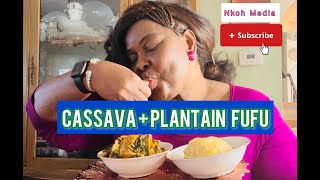 How to Make AUTHENTIC Cassava Plantain Fufu  STEP BY STEP  Easy AfricanNigerian FUFU RECIPE [upl. by Ibok]