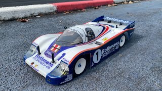 Porsche 956 RC  Tamiya TRF 419X Track Day [upl. by Anreval]