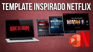 Como fazer slides NETFLIX no powerpoint  Template inspirado para download na descrição [upl. by Suhpoelc]