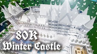 Bloxburg Winter Castle Speedbuild Exterior [upl. by Buehrer]