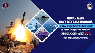 Navy Day Celebration 2024  OP DEMO off Blue Flag beach Puri Odisha [upl. by Pontias]