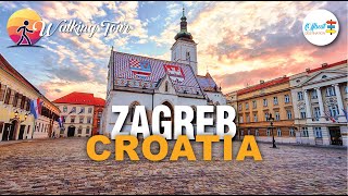 Zagreb Walking Tour Croatia  4K [upl. by Attelrac]