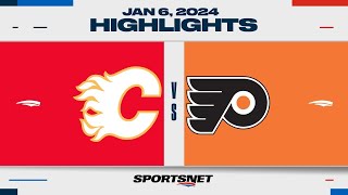 NHL Highlights  Flames vs Flyers  January 6 2024 [upl. by Atirehgram]