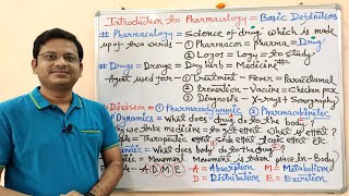 01 Introduction to Pharmacology Part01 Terms amp Definition in Pharmacology English [upl. by Viviene722]