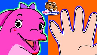 Finger Family Dolphins  Nursery Rhymes to Teach Children English Learning Song Surprise Eggs [upl. by Allemat]