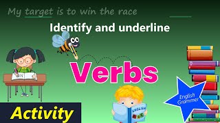 English grammar verb sentence  Identify and underline the Verbs2  Grammar Activity  Kids Channel [upl. by Aisitel]