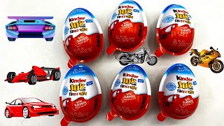 Collection of Kinder Joy with Car and Bikes Surprise inside [upl. by Hillel]