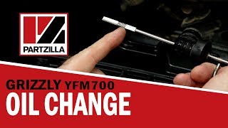 How to Change the Oil on a Yamaha Grizzly 700  Yamaha YFM700  Partzillacom [upl. by Miles948]