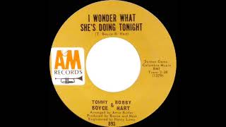 1968 HITS ARCHIVE I Wonder What She’s Doing Tonight  Tommy Boyce amp Bobby Hart mono 45 [upl. by Raynor61]