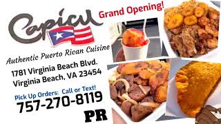 Grand Opening Capicu Authentic Puerto Rican Cuisine Pick Up Orders 7572708119 Virginia Beach VA [upl. by Juley]