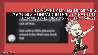 inside by bo burnham  part six unpaid intern  reaction video  haikyuu texts  pluto [upl. by Ivon493]