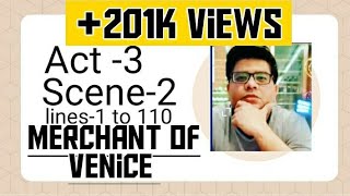 MERCHANT OF VENICE ACT 3 SCENE 2 explanation in hindi [upl. by Novelia]