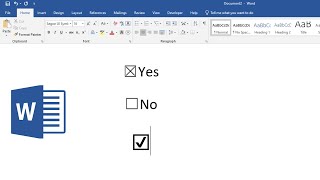 How to insert check box into MS Word and change the symbol to checkmark [upl. by Kass490]