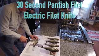 30Second Panfish Filet  How To Use an Electric Knife [upl. by Airotal]