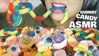 ASMR HALLOWEEN CANDY amp GUMMY CHEWY EATING SOUNDS NO TALKING  SASASMR [upl. by Ellah]