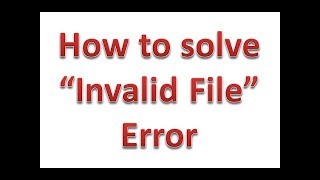 How to Fix Invalid File Name Error In Programs [upl. by Cudlip22]