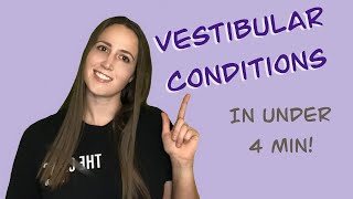 Vestibular Conditions NOT BPPV [upl. by Buyers]