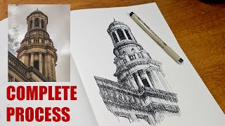 How to Sketch Buildings  Complete Process [upl. by Apthorp57]