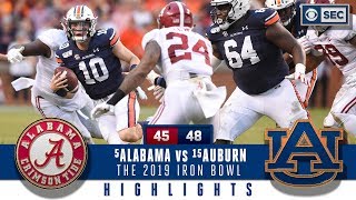 5 Alabama vs 15 Auburn Highlights Bama suffers HUGE loss in a wild 2019 Iron Bowl  CBS Sports [upl. by Atirys143]