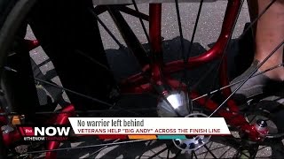 No man left behind Runners help paralyzed veteran across finish line at 5K in Oldsmar [upl. by Treboh]