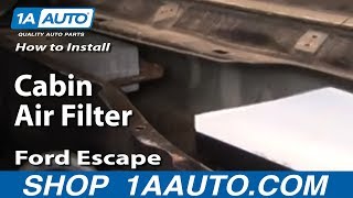 How to Replace Cabin Air Filter 0107 Ford Escape [upl. by Namie604]