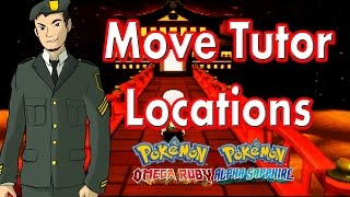 All Move Tutor Locations Pokemon Alpha Sapphire and Omega Ruby ORAS [upl. by Dudley367]