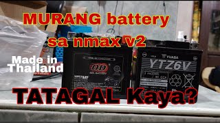 NAGPALIT AKO NG BATTERY NG NMAX V2  MURANG BATTERY PARA SA NMAX V2 TATAGAL KAYA [upl. by Ttirb]