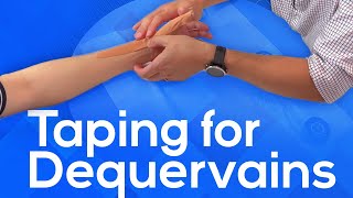 DeQuervains Tenosynovitis Taping Technique [upl. by Inahc]