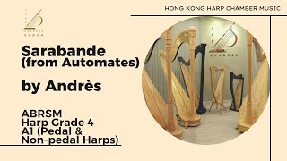 Sarabande from Automates by Andrès ABRSM Harp Grade 4 A1 Pedal and Nonpedal Harps [upl. by Aneehsit697]