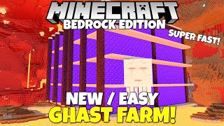 Minecraft Bedrock Improved GHAST FARM 2800 Gun PowderHour Easy Tutorial MCPE Xbox PC Switch [upl. by Julissa147]