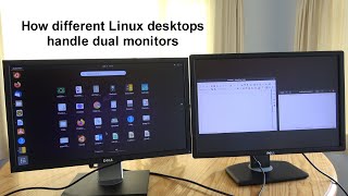 How different Linux desktops handle dual monitors [upl. by Airat]