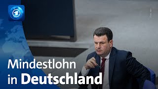 Arbeitsminister Heil SPD fordert deutlichen Anstieg des Mindestlohns [upl. by Htebharas]