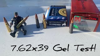 762x39 Ballistics Gel Test 16â€ barrel [upl. by Burkitt435]