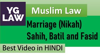 Marriage under Muslim Law  Family Law [upl. by Schaumberger984]