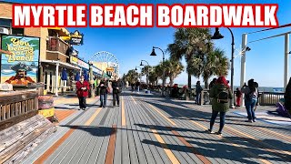 Myrtle Beach Boardwalk amp Ocean Boulevard Tour in December [upl. by Ahsinak]