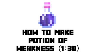 Minecraft How to Make Potion of Weakness130 [upl. by Natie212]